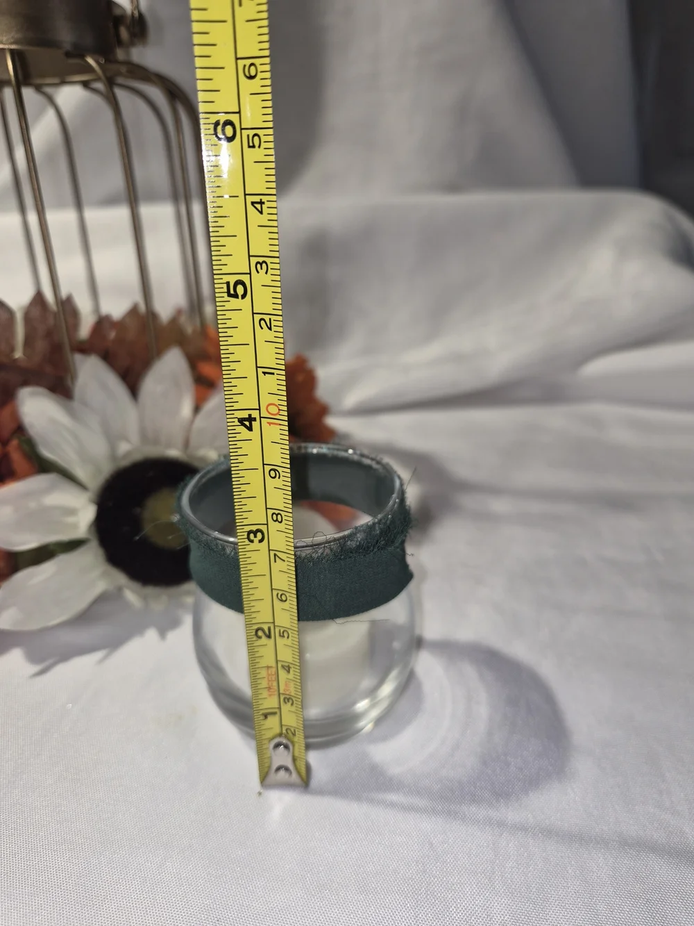 Gold Floral Candle Lantern Centerpiece - Home Accents